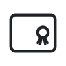 Moodle-Symbol der Aktivität Zertifikat